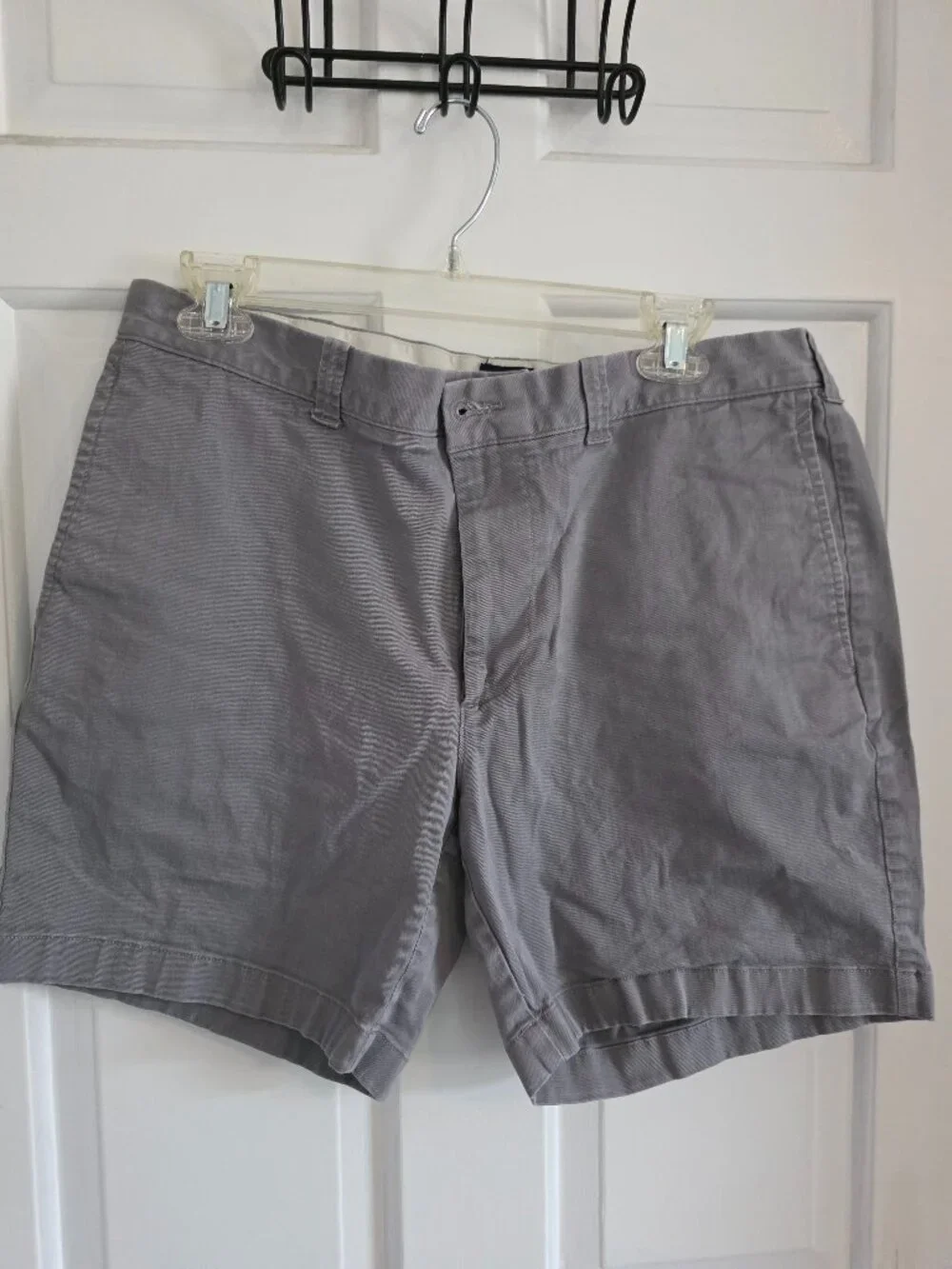 JCrew Mens Gray Shorts 34 waist Flat Front Straight 7